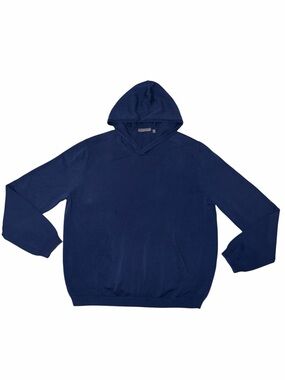 EUC Vince Navy Blue 100% Cotton Knit Hooded Sweater XXL Normcore Capsule
